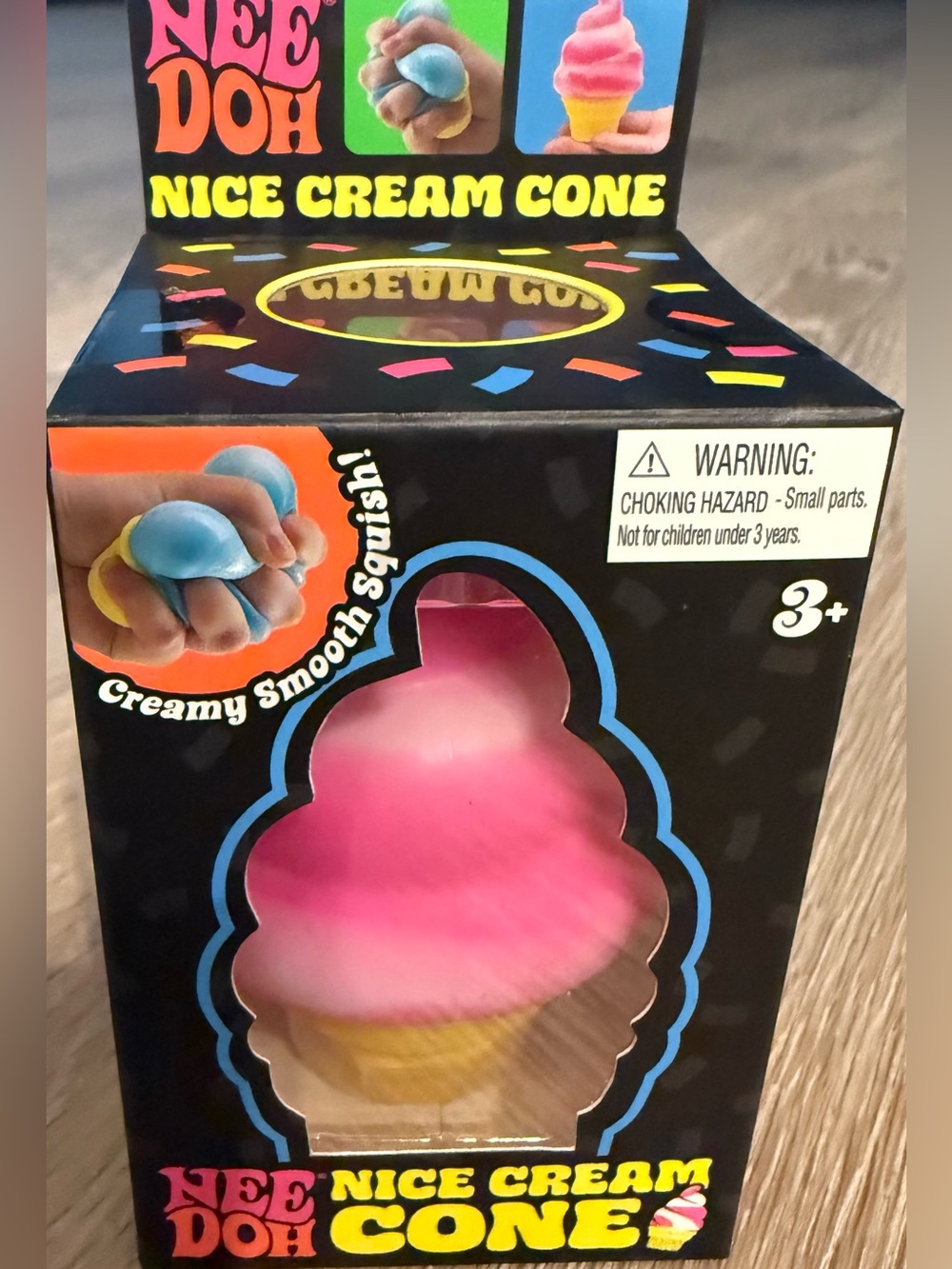 SCHYLLING NEEDOH Pink Nice Cream Cone Squishy Toy TRENDING EVERYWHERE New In Box